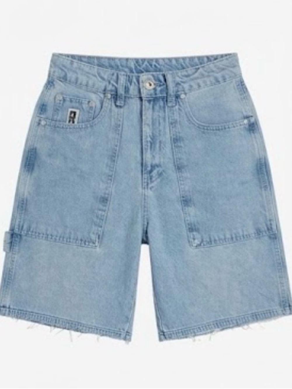 The Ragged Priest Light Wash Carpenter Denim Shorts Jorts